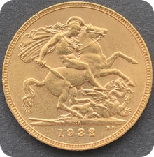 1932  Gold Sovereign South