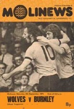 Football - Wolverhampton Wanderers home programmes 1973-1974