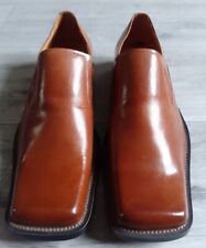 New Paolo Vandini Shoes  Brown Leather Square Toe Size 43