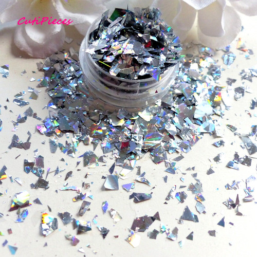 Nail art glitter silver - nail,
