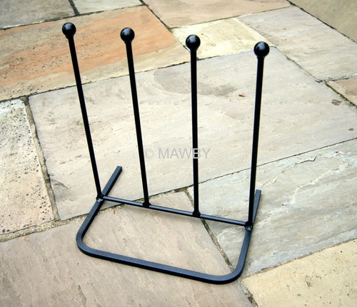 Pair solid steel boot rack - solid,