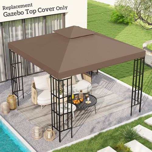 3x3m gazebo top cover double - cover,