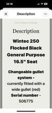 Wintec 250 Flocked Black GP Saddle - 16.5" Seat - Changeable Gullet System