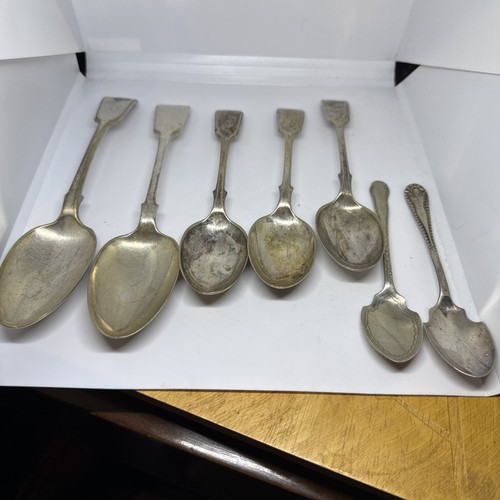 Seven antique silver plated - seven,
