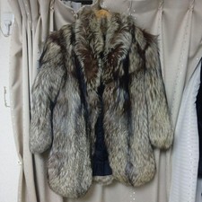 Silver Fox Fur Semi Long Coat