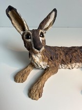 Resting hare stoneware