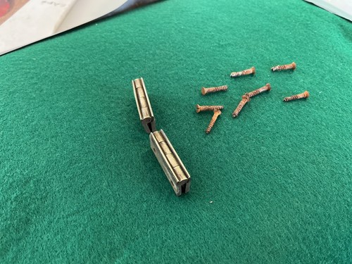 Antique stop hinges brass w - antique,