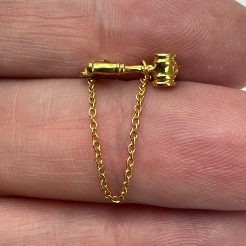 10k gold gavel with safety - 10k,