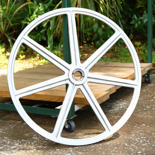 Antique pulley carrier metal - antique,