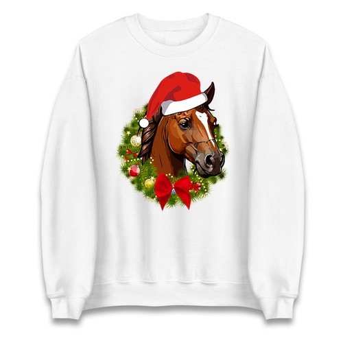 Santa horse merry christmas - santa,