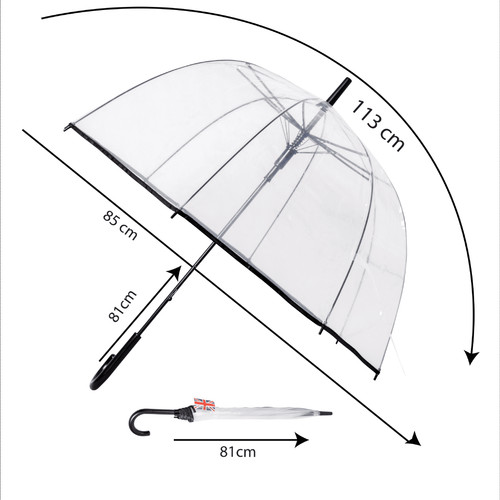 Transparent dome umbrella - transparent,