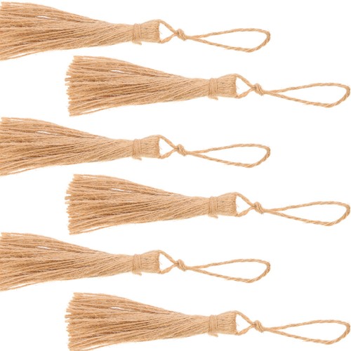 6pcs reusable jute tassel - reusable,