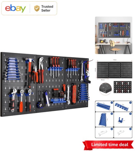 Blue metal tool - pegboard, wall
