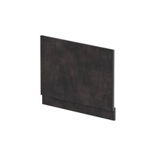 750mm Edge/Power Straight End Bath Panel & Plinth - Textured Matt Metallic Slate