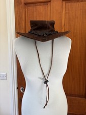 Jacaru Australia Brown Leather Nomad hat Size M/L