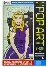 The Pop Art Show Exhibition Poster, 1991 features Roy Lichtenstein Stunning 