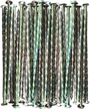 MAOMBO Artificial Turf Stakes Galvanized Metal Spiral Landscape Spikes for Fake