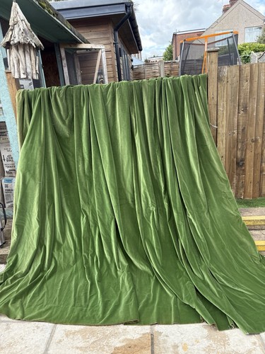 Vintage cotton velvet green - cotton,