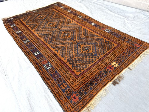 4x7 unique vintage baluchi rug - vintage,