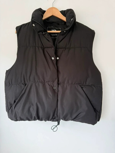 Zara black cropped - cropped, puffer