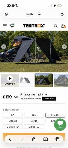 Tentbox lite tunnel awning - lite,