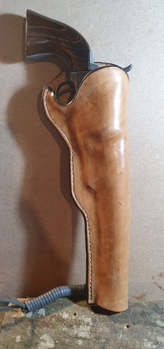 Leather belt holster - belt, navy