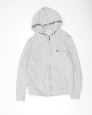 Jack Wills Men’s Grey Full Zip Hoodie Size S Cotton Fleece