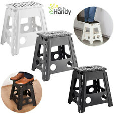 Large Step Stool Folding Plastic Anti Slip Grip Multi Purpose Easy Storage Tall