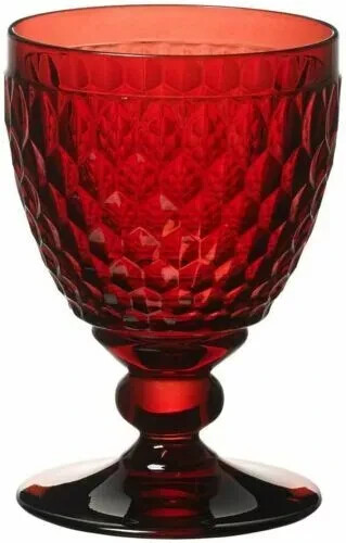 Red wine goblet glass - red,