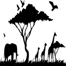 Animal Silhouette  20cm x 20cm