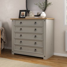 Corona grey chest drawers 5 - grey,