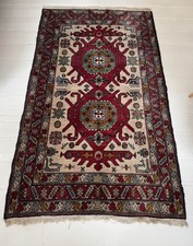 Vintage kazak rug with - kazak, fringe