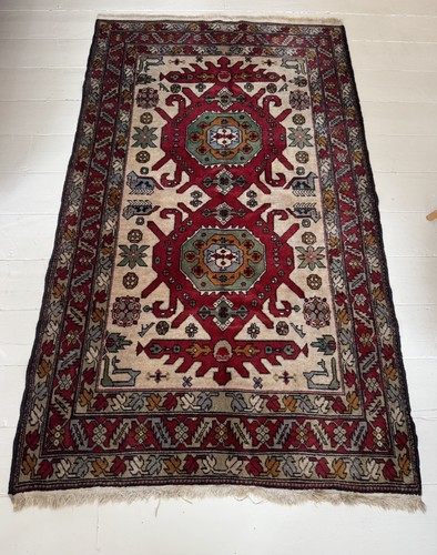 Vintage kazak rug with - kazak,