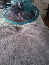 Jacques Vert Turquoise and Grey Hat Super Condition Size M