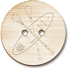 'Kayak & Oars' Wooden Buttons