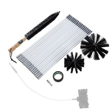 EX RETURN KATSU Tools 24Pcs Chimney Cleaning Rods W 4 & 6 Inch Brushes