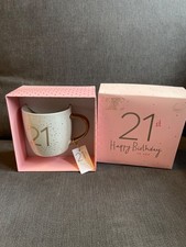 21st birthday mug in box ,new