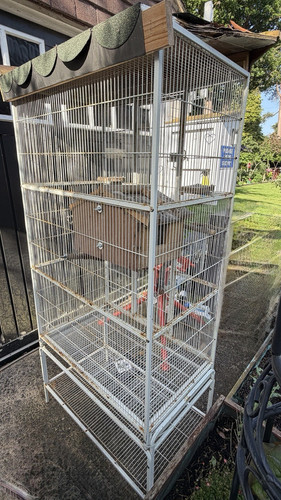 Large white metal - large, bird