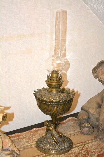 Cherub ornate spelter - ornate,
