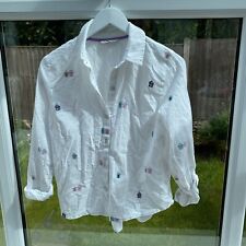 Size 8 Tu Summer holiday Beach Hut theme Blouse top blouse cotton lightweight