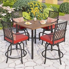 Patio 5pcs Swivel Bar Height