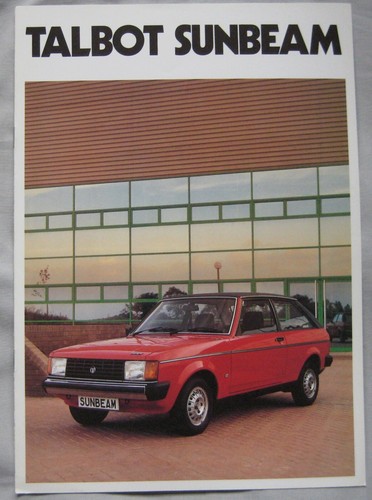 1981 talbot sunbeam - sunbeam, brochure