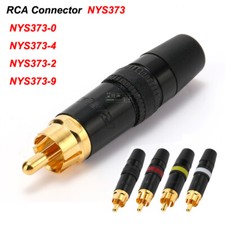 Phono RCA Connector Male Jack Plug Solderless Connector Adapter Terminal AV