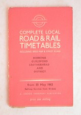 Bus Coach Train Timetable LT BR Road & Rail Dorking 23rd May 1962