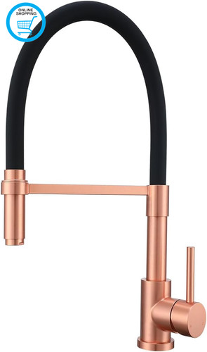 Copper kitchen tap pull down - copper,