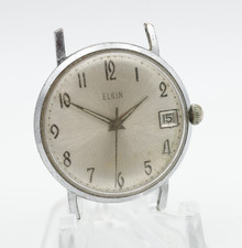 ELGIN SWISS 33mm 16mm LUG WRIST WATCH RUNS (BT)