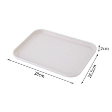 Eco-friendly Rectangular Tray Plastic Storage Wheat Straw Tray  Restaurant
