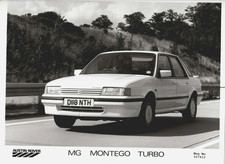 MG Montego Turbo 1986-1987 Original UK Market Press Photograph Front 3/4 View