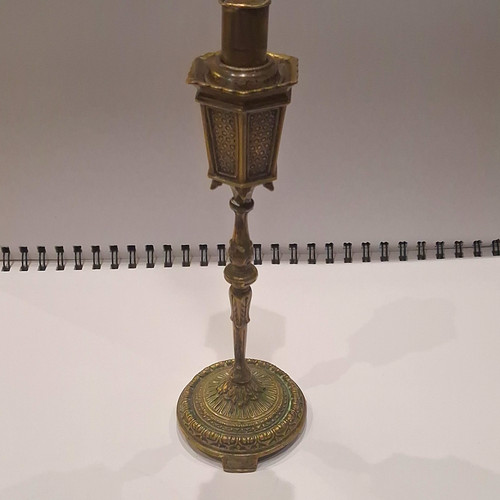 Antique brass table lighter - brass,