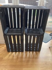 Vintage wooden fruit boxes, painted (4 of them)  57cms L x 40 cms W x 30cms Deep